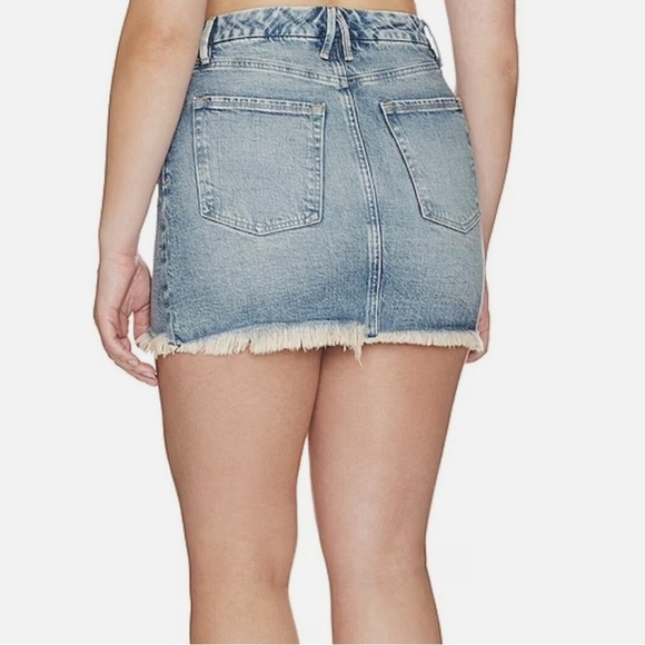Good American Blue Denim Skirt size 0/25 new - Picture 3 of 7